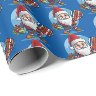 🎾🎄Santas Smash-Serves Padel Geschenkpapier