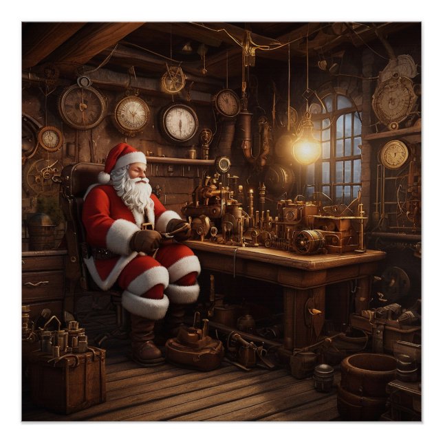 Santa's Steampunk Workshop Poster (Vorderseite)