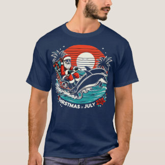 Santas Summer Splash Weihnachten im Juli 2024 T-Sh T-Shirt
