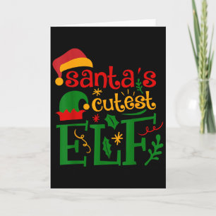 Santas süßester Elf Baby-Schlafanzug Weihnachten J Karte