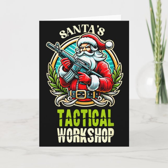 Santa's Tactical Workshop Santa Has Guns And Chris Karte (Vorderseite)