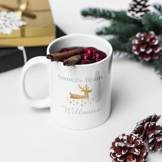 Santas Team | Passende Familien-Weihnachten Kaffeetasse (Von Creator hochgeladen)
