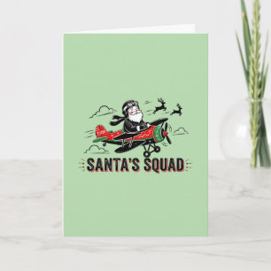 Santas Team Weihnachts-Aviator Feiertagskarte