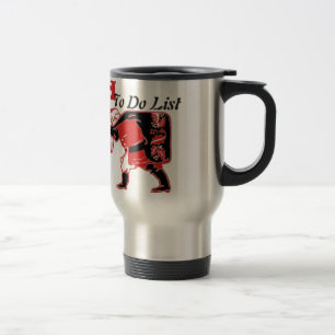 Santas To-Do-Liste-Kollektion. Reisebecher