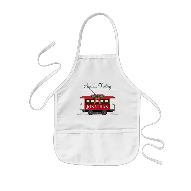 Santa's Trolley Kids Craft Apron Kinderschürze (Vorne)