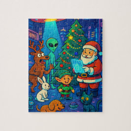 Santa's Weihnachten außerirdisch Puzzle