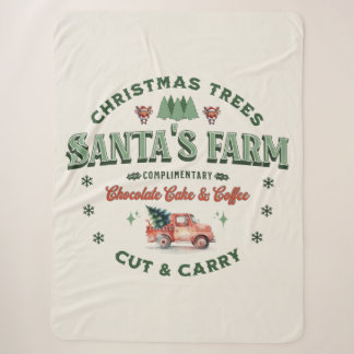 Santa's Weihnachtsbaum-Plantage Logo im Vintage-St Sherpadecke