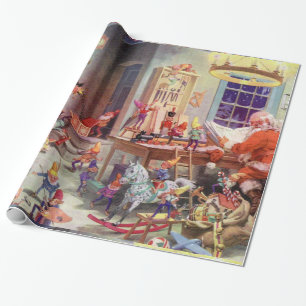 Santas Werkstatt Geschenkpapier