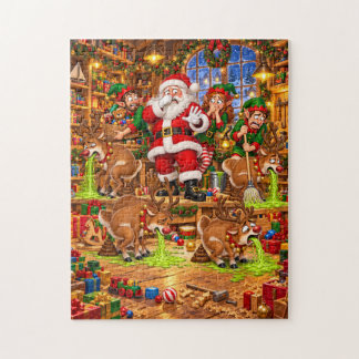 Santas Werkstatt Kranke Rentiere Weihnachtschaos Puzzle