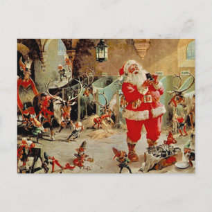 Santas Werkstatt Postkarte