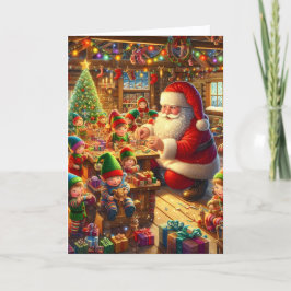 Santa's Workshop Christmas Feiertagskarte