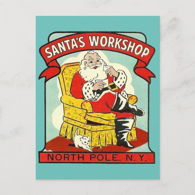 Santa's Workshop, Nordpol N.Y. - Postkarte (Vorderseite)