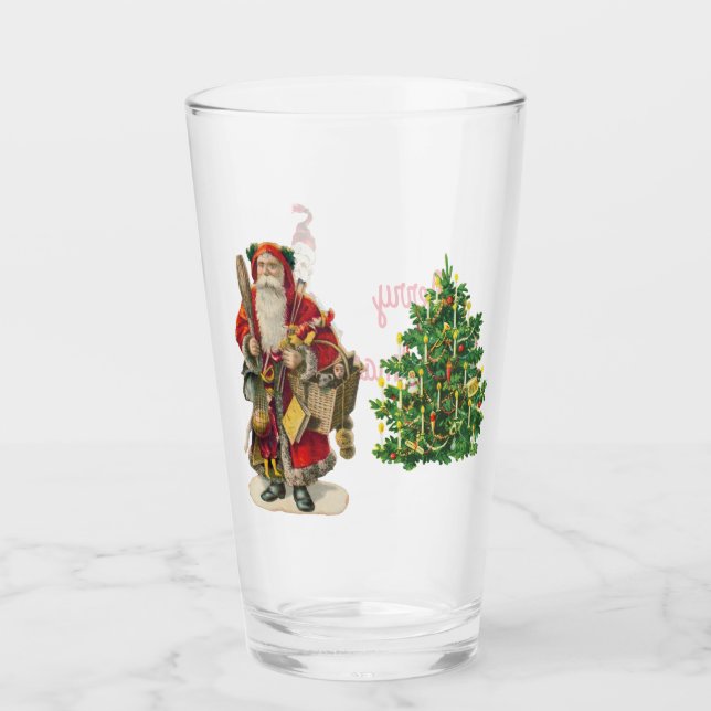 Santas Ye Old Christmas Pint Glass - Nostalgisch Glas (Vorderseite)
