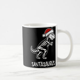 Santasaurus-Dinosaurier-Skelett-Weihnachten T Rex Kaffeetasse