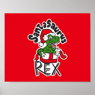 Santasaurus Rex Poster