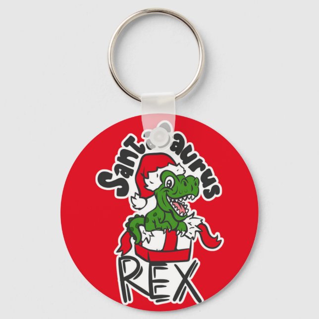 Santasaurus Rex Schlüsselanhänger (Vorderseite)