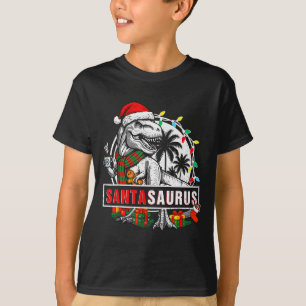 Santasaurus T Rex Dinosaur Lustig Santa Saurus Lus T-Shirt