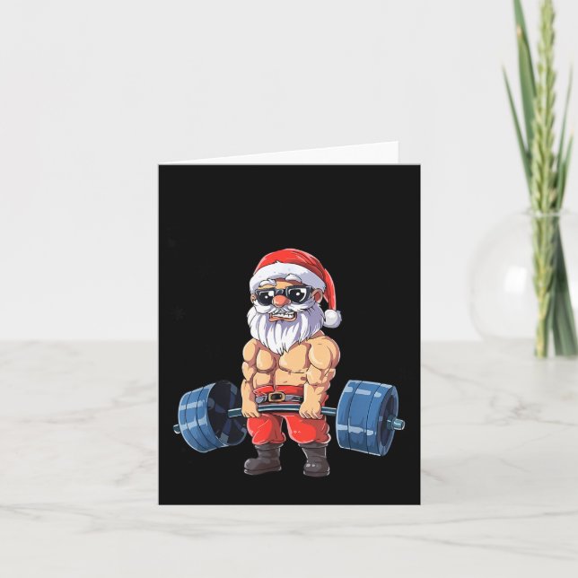 Santashred Funny Santa Meme Xmas Gym Bodybuilding  Karte (Vorderseite)
