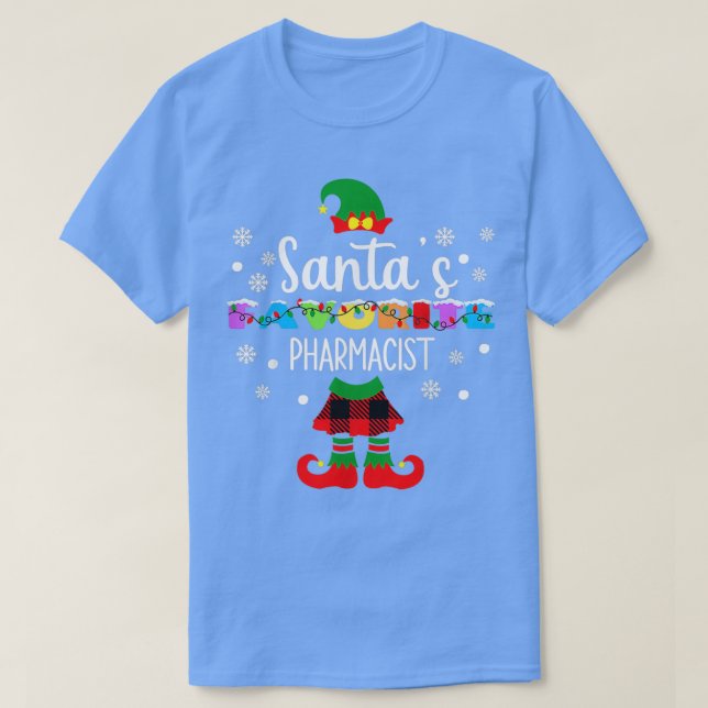 Santax27s Fav Pharmacist Funny Christmas Elf T-Shirt (Design vorne)