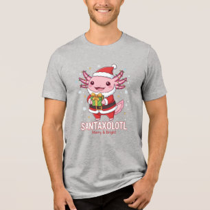 SANTAXOLOTL Frohe Weihnachten Unisex T-Shirt Tri-Blend Shirt