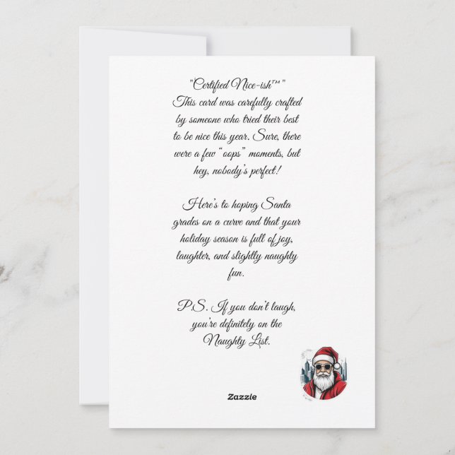 SantaYou Card 1 Feiertagskarte (Rückseite)
