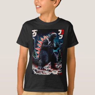 Santazilla Japanisches Monster Kaiju Dinosaurier W T-Shirt