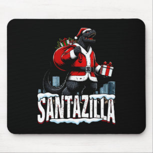 Santazilla Kaiju Santa Weihnachten japanisches Mon Mousepad