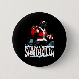Santazilla Kaiju Weihnachten Japanisches Monster Button