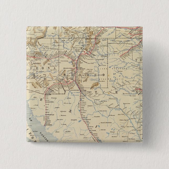 Sante Fe Route, Kalifornien Button (Vorderseite)