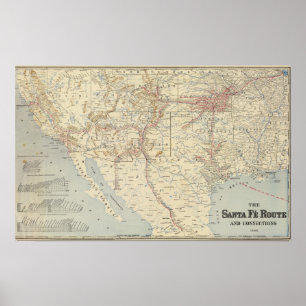 Sante Fe Route, Kalifornien Poster