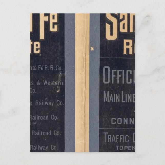 Sante Fe Route, Kalifornien Postkarte (Vorderseite)
