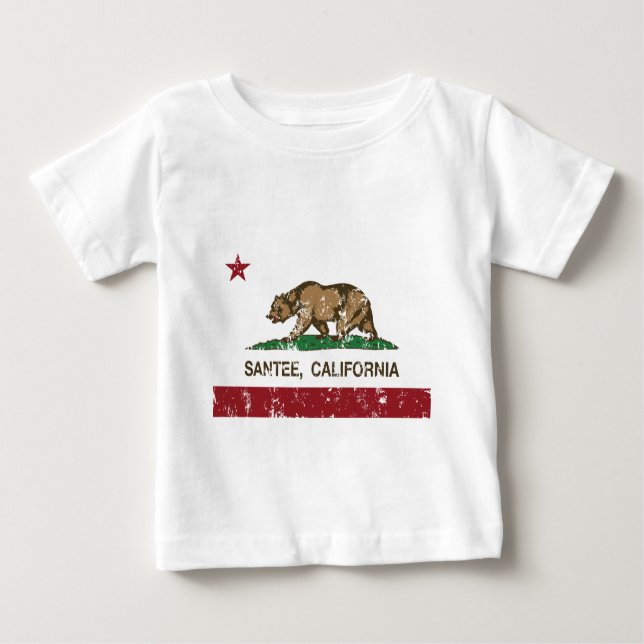 santee Kalifornien-Staatsflagge Baby T-shirt (Vorderseite)