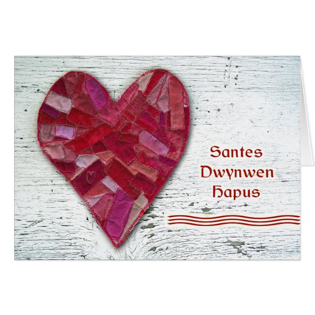 Santes Dwynwen Hapus, Heiliger Dwynwen's Day Heart (Vorderseite (Horizontal))