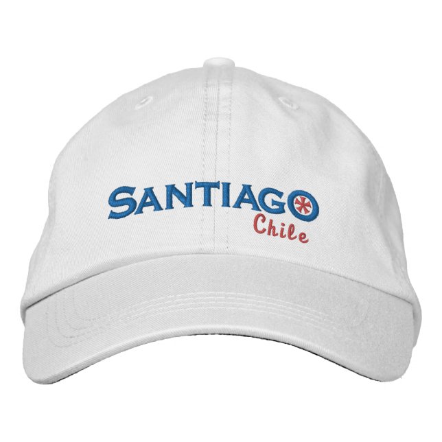Santiago - Chile bestickt mit Baseballhut Bestickte Baseballkappe (Vorderseite)