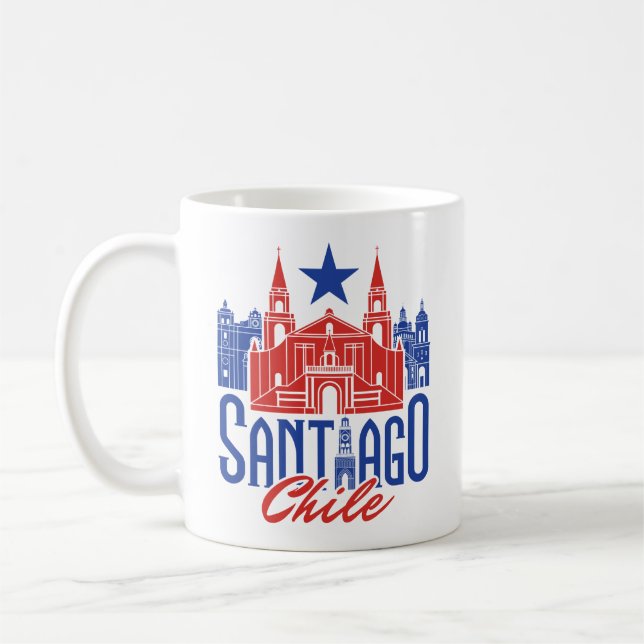 Santiago Chile Chile Souvenir Reisen Kaffeetasse (Links)