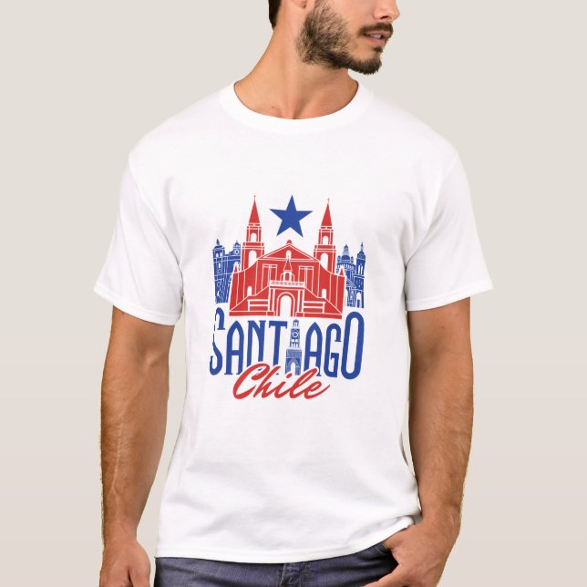 Santiago Chile Chile Souvenir Reisen T-Shirt (Vorderseite)