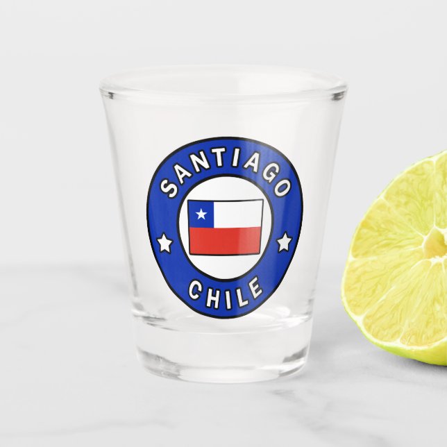 Santiago Chile Schnapsglas (Vorderseite)