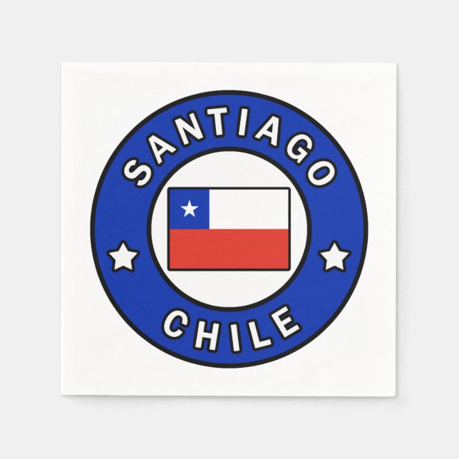 Santiago Chile Serviette (Vorderseite)
