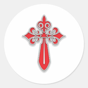 Santiago Cross Runder Aufkleber