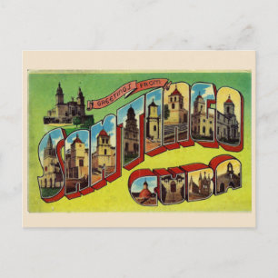 Santiago Cuba Big Letter Postcard vintage style st Postkarte