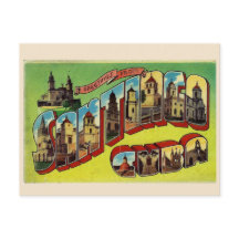 Santiago Cuba Big Letter Postcard vintage style st