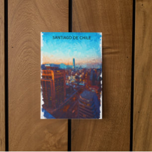 Santiago de Chile Skyline View Postkarte