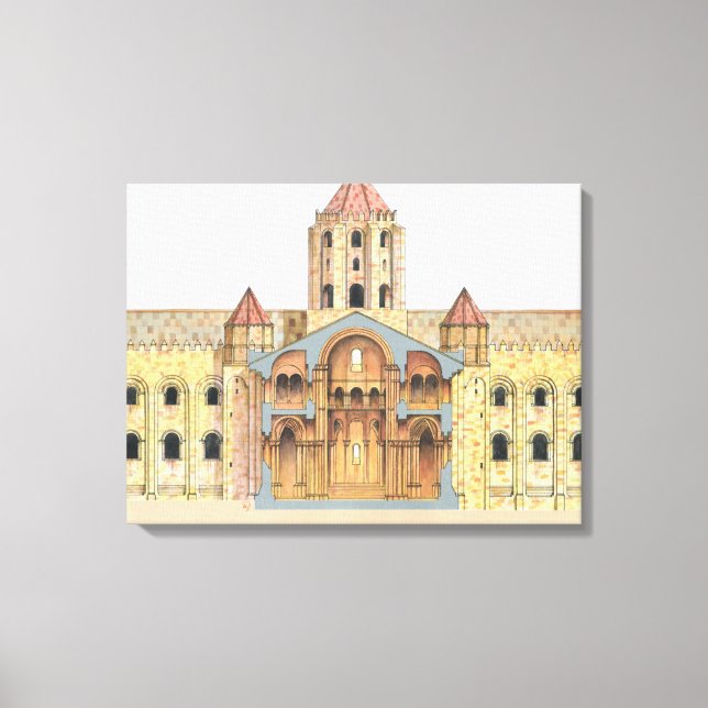 Santiago de Compostela Romanesque Leinwanddruck (Vorderseite)