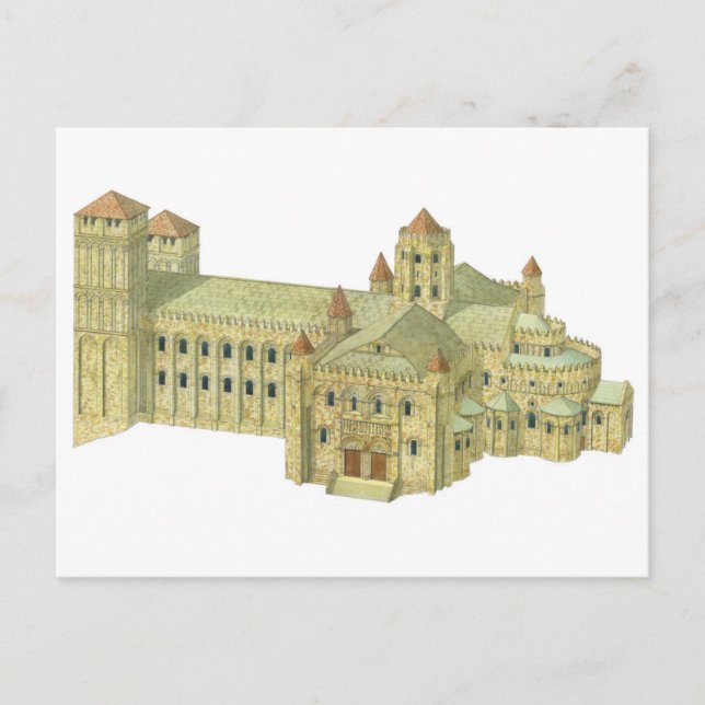 Santiago de Compostela romanische Kathedrale. Postkarte (Vorderseite)
