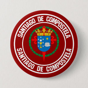 Santiago de Compostela Runde Emblem Button