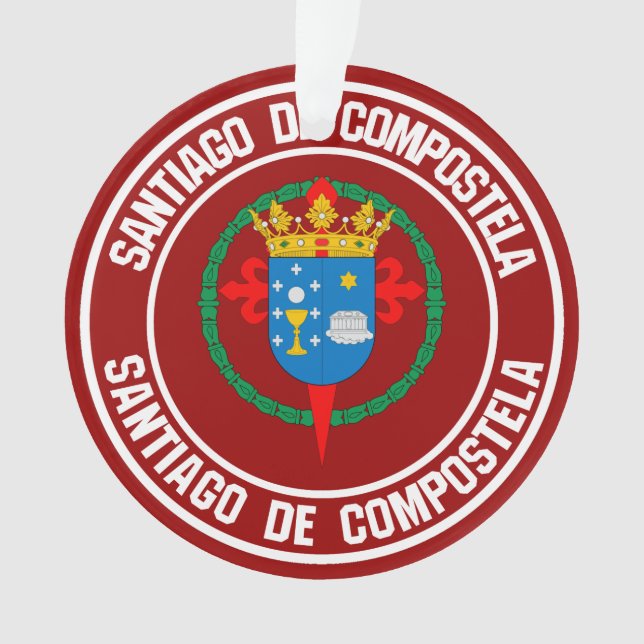 Santiago de Compostela Runde Emblem Ornament (Vorderseite)