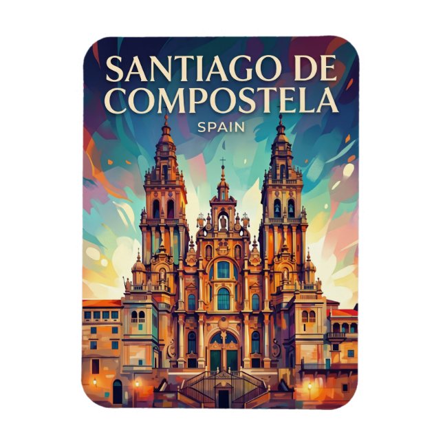 Santiago de Compostela Spanien Magnet (Vertikal)