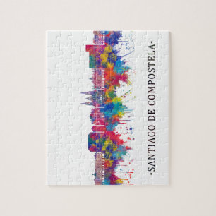 Santiago de Compostela Spanien Skyline Puzzle