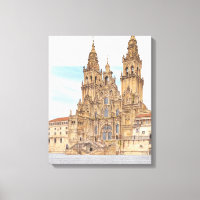 Santiago de Compostela. Western-Fassade. Spanien