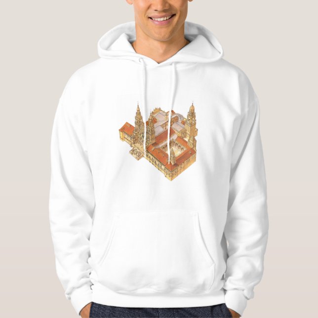 Santiago- de Compostelakathedrale. Spanien Hoodie (Vorderseite)